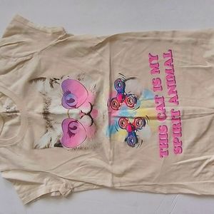 The Childrens Place tshirt with cats in sunglasses, size Medium